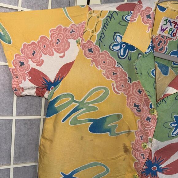 Vintage Jams World Aloha Hawaiian Floral Shirt Button Top Blouse Small *READ* - Picture 13 of 15